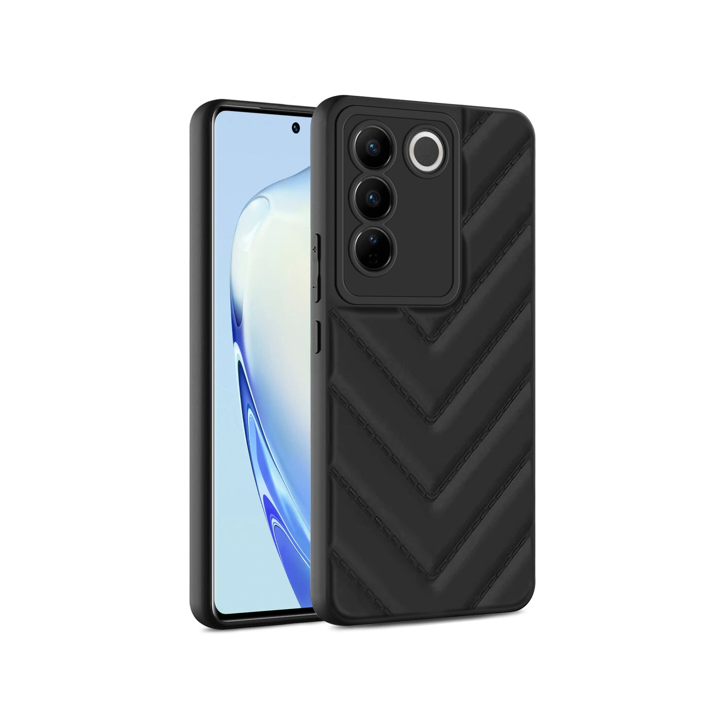 Wave Cushioned Back Cover for Vivo V27 Pro