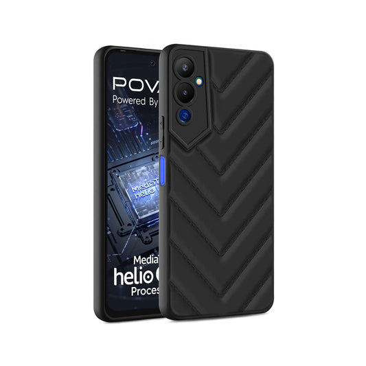 Wave Cushioned Back Cover for Tecno Pova 4