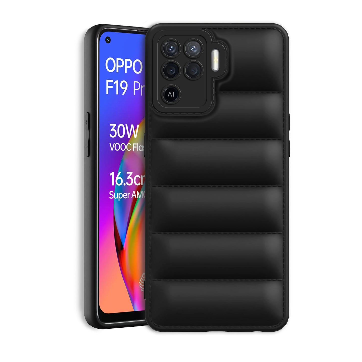 Puffer Back Cover for Oppo F19 Pro