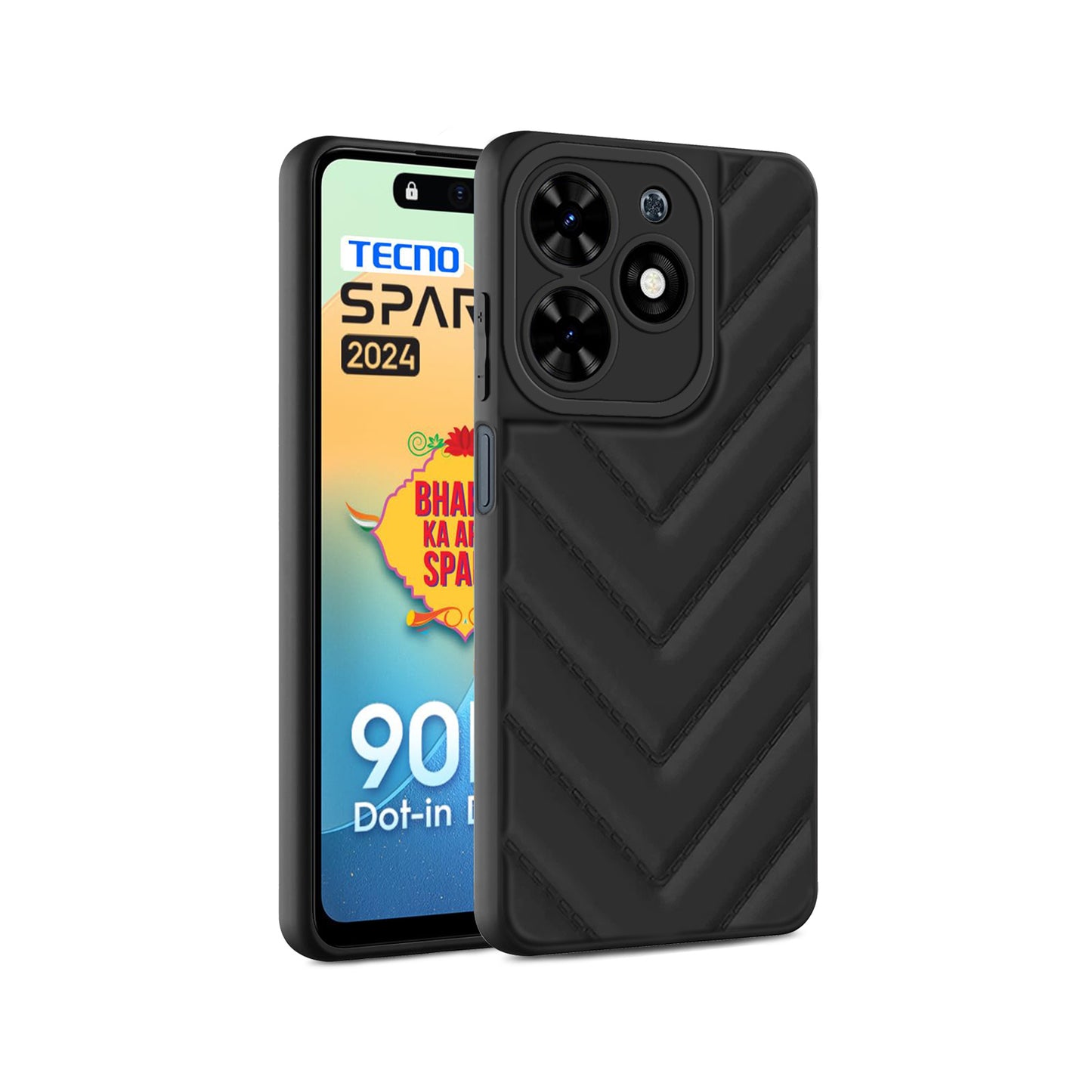 Wave Cushioned Back Cover for Tecno Spark Go 2024