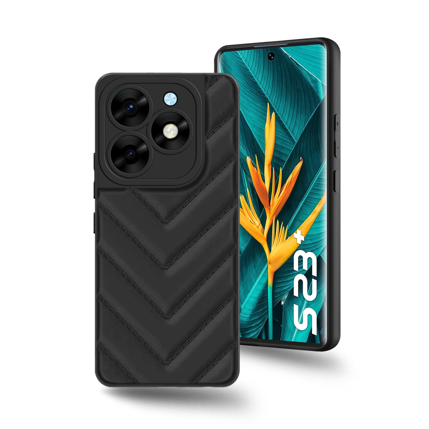 Wave Cushioned Back Cover for iTel S23 Plus