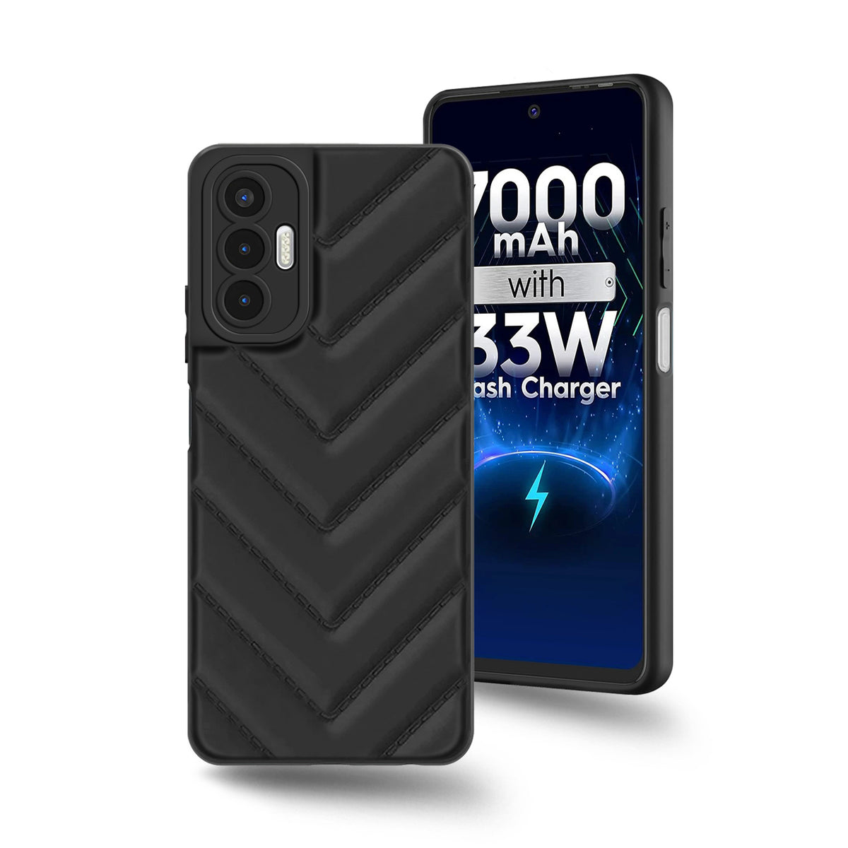 Wave Cushioned Back Cover for Tecno Pova 3