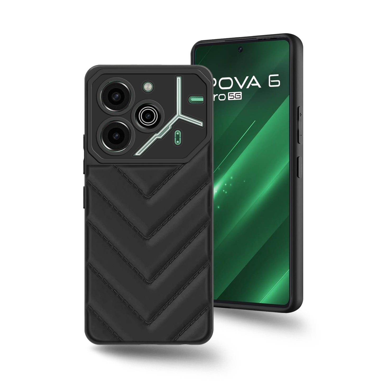 Wave Cushioned Back Cover for Tecno Pova 6 Pro