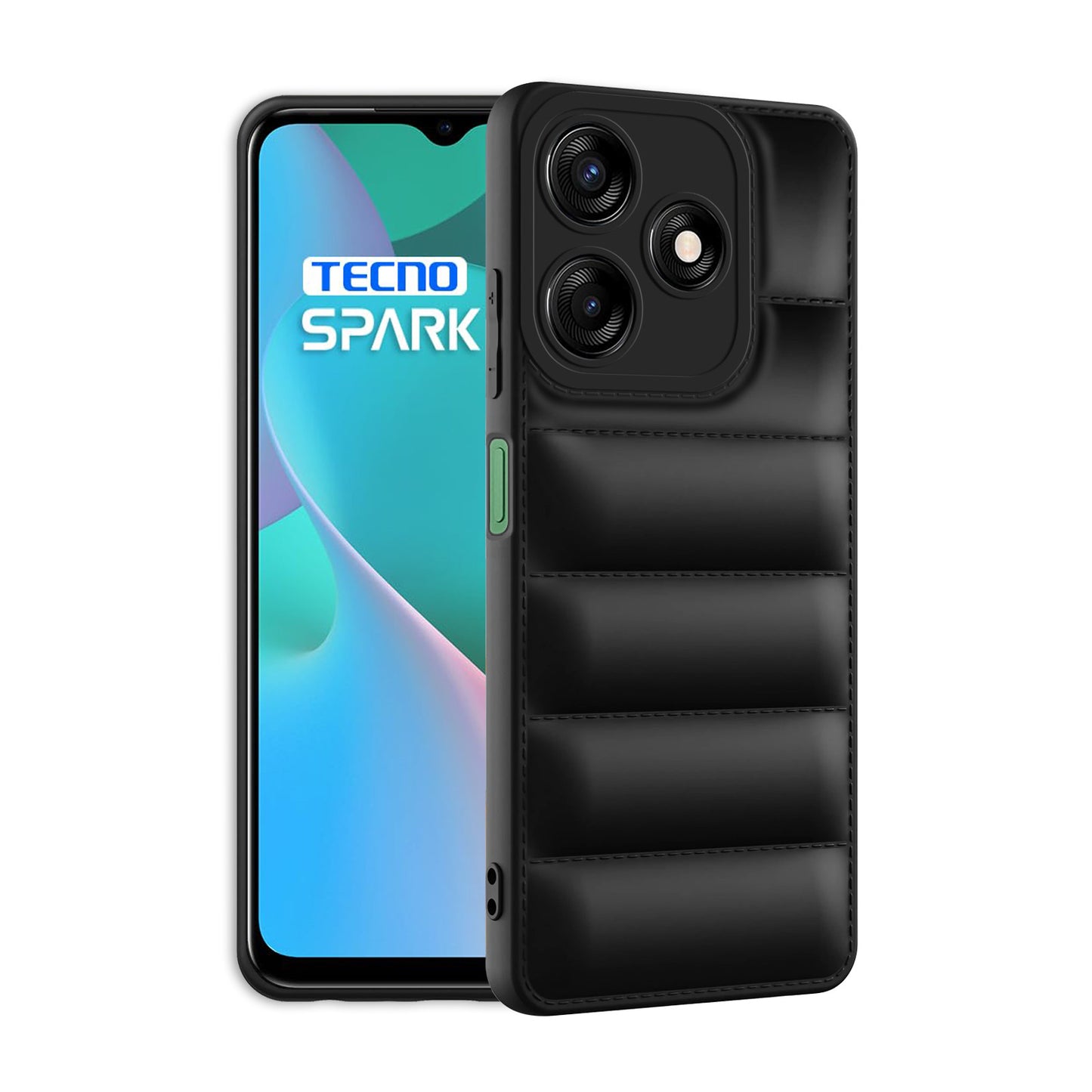 Puffer Back Cover for Tecno Spark 10c