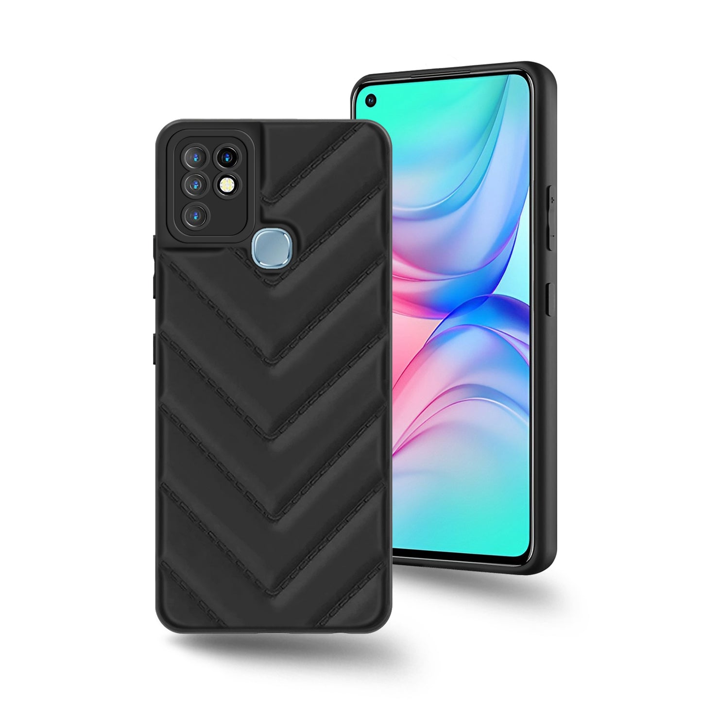 Wave Cushioned Back Cover for Infinix Hot 10