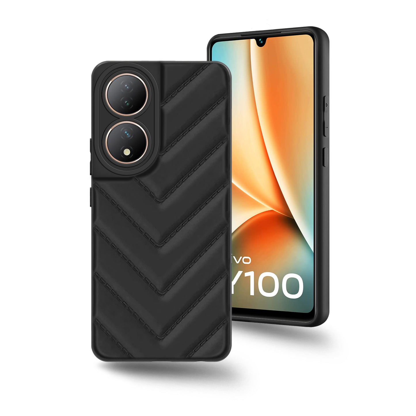 Wave Cushioned Back Cover for Vivo T100