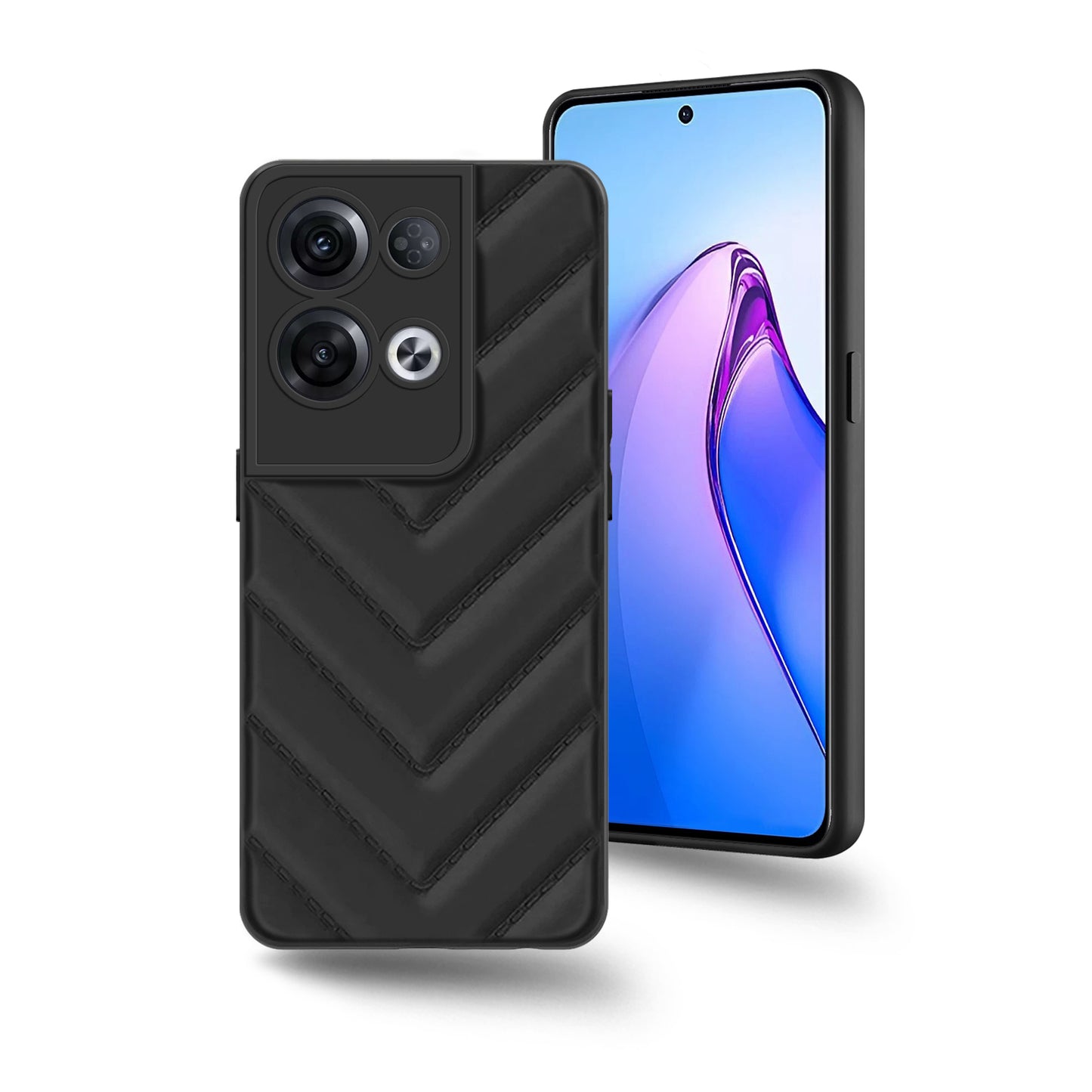 Wave Cushioned Back Cover for Oppo Reno 8 Pro