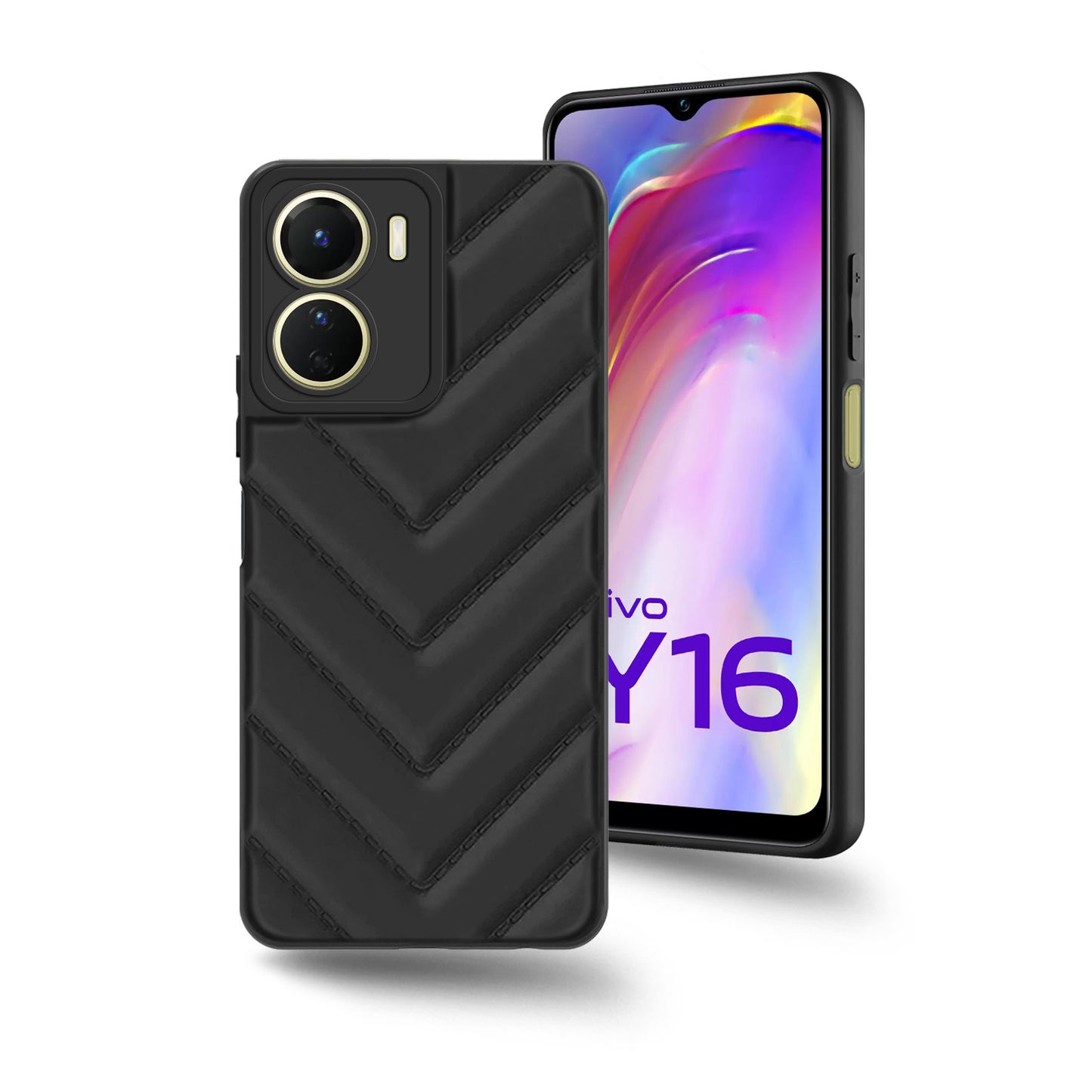 Wave Cushioned Back Cover for Vivo T2X