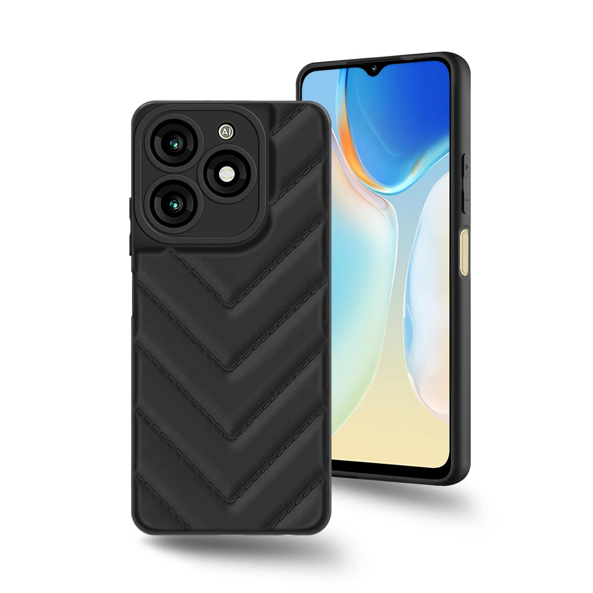 Wave Cushioned Back Cover for iTel A70
