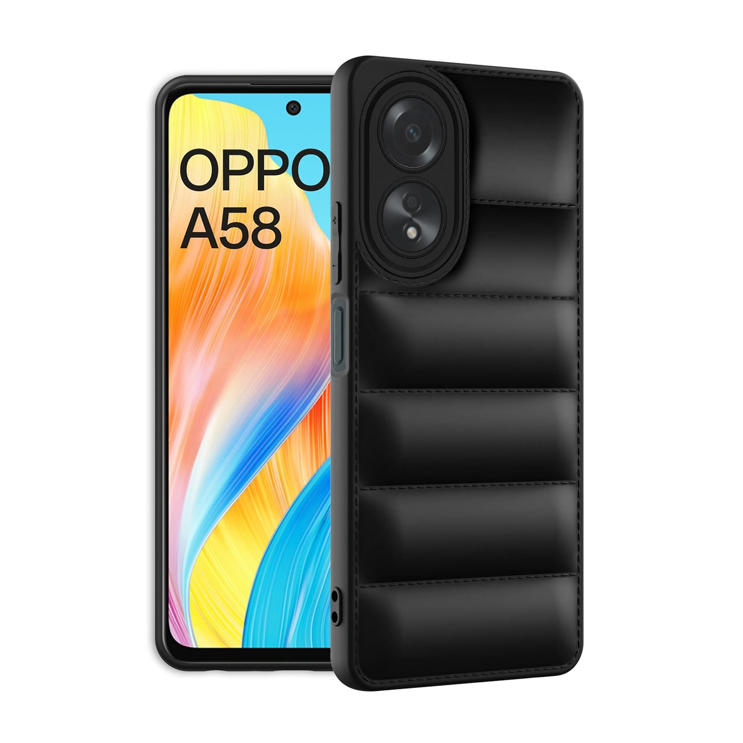 Puffer Back Cover for Oppo A58