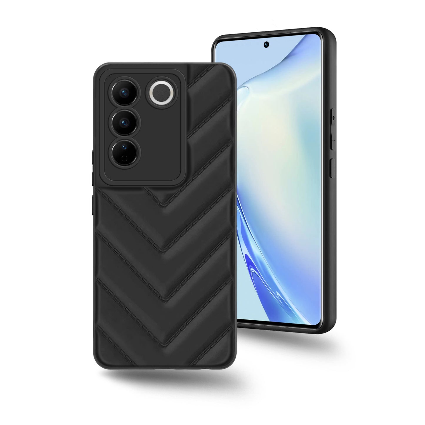 Wave Cushioned Back Cover for Vivo V27 Pro