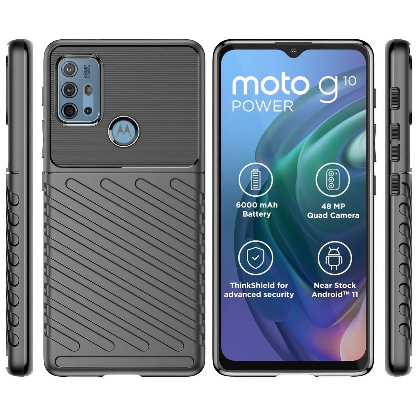 Thunderbolt Back Cover for Motorola Moto G10 Power