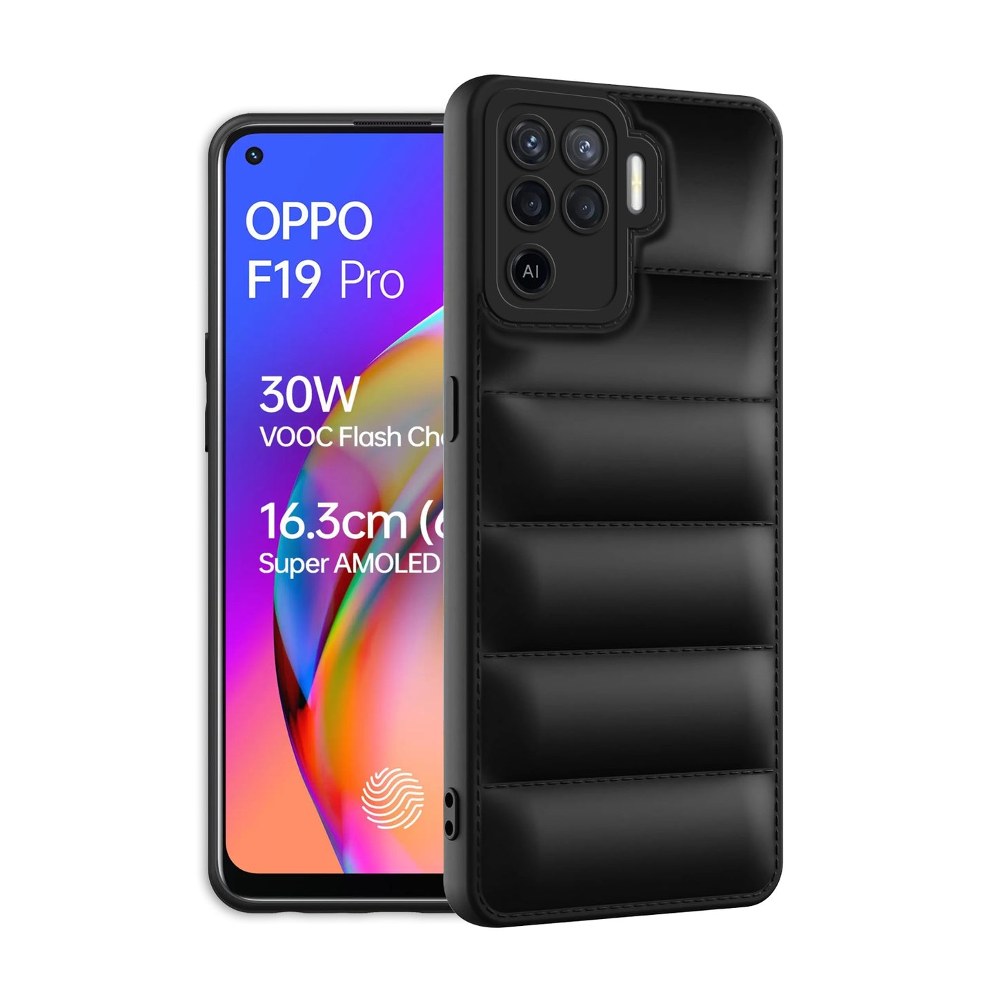 Puffer Back Cover for Oppo F19 Pro