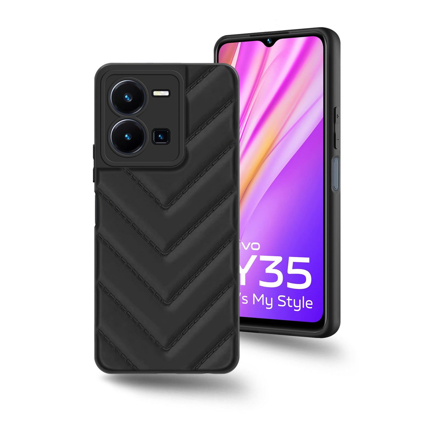 Wave Cushioned Back Cover for Vivo Y35