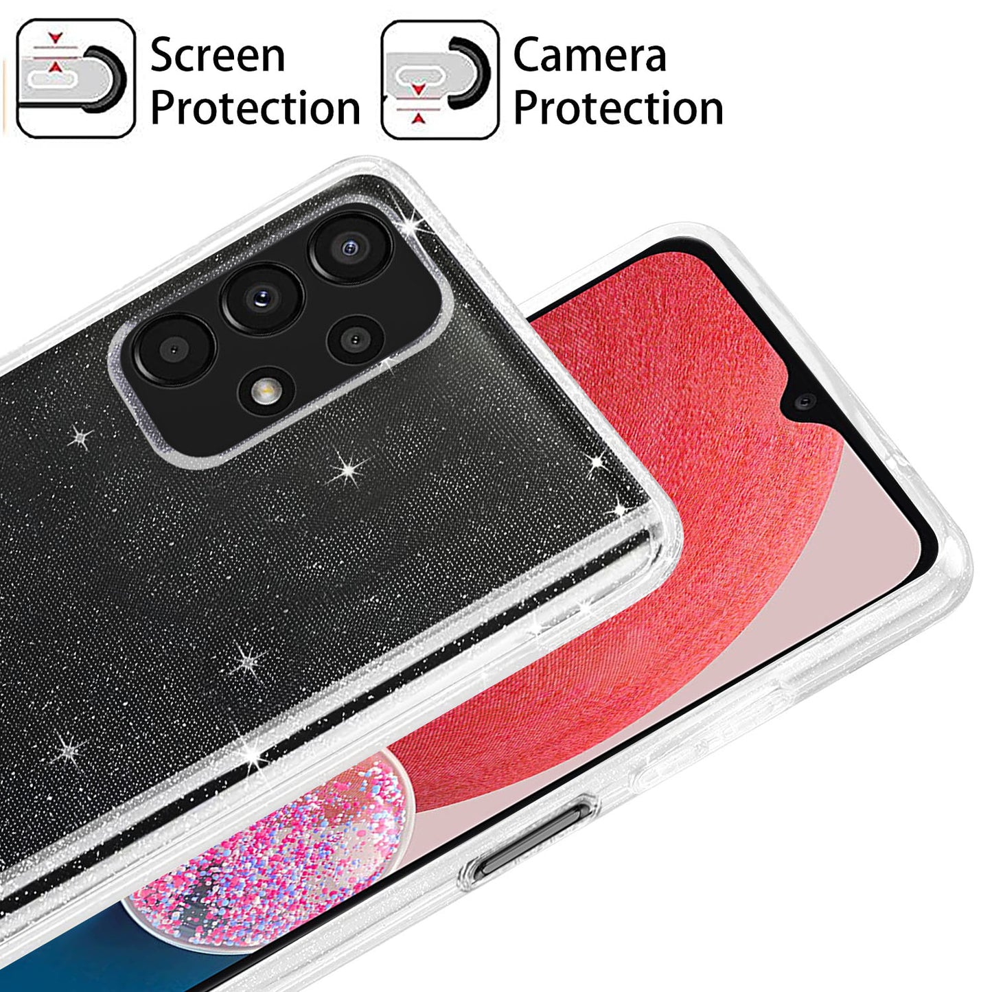 Liquid Crystal Glitter Back Cover for Samsung Galaxy A13 4G