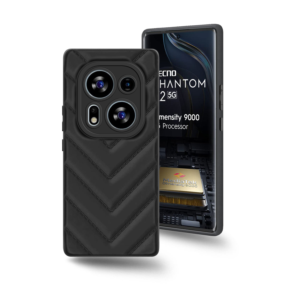 Wave Cushioned Back Cover for Tecno Phantom X2