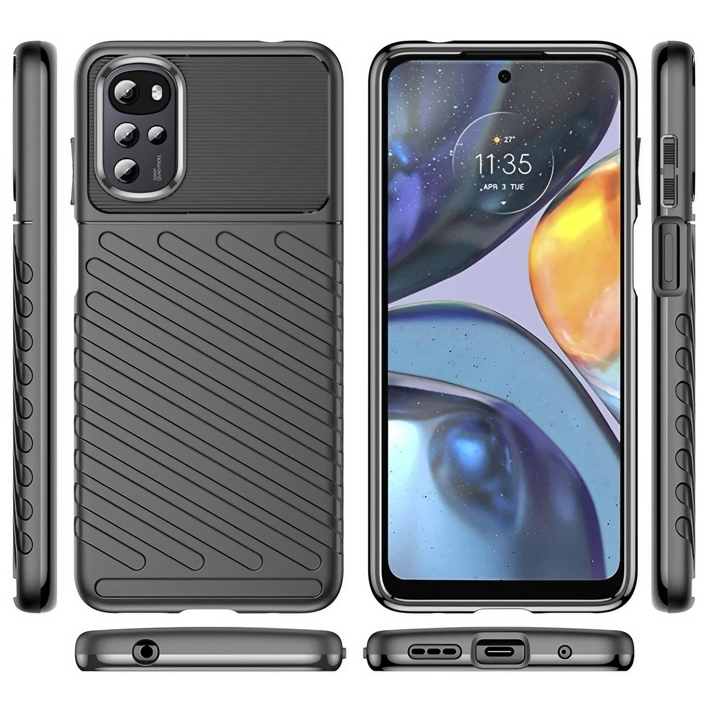 Thunderbolt Back Cover for Motorola Moto E32