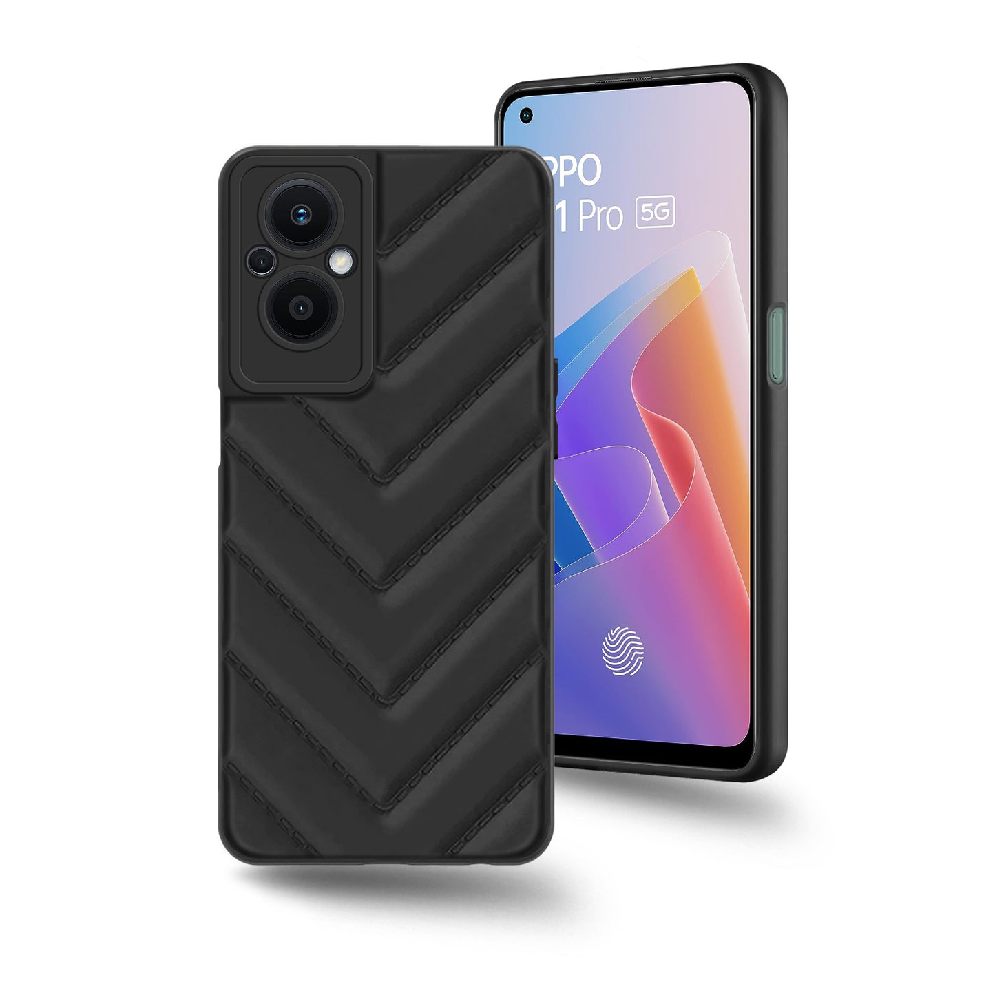 Wave Cushioned Back Cover for Oppo F21 Pro 5G