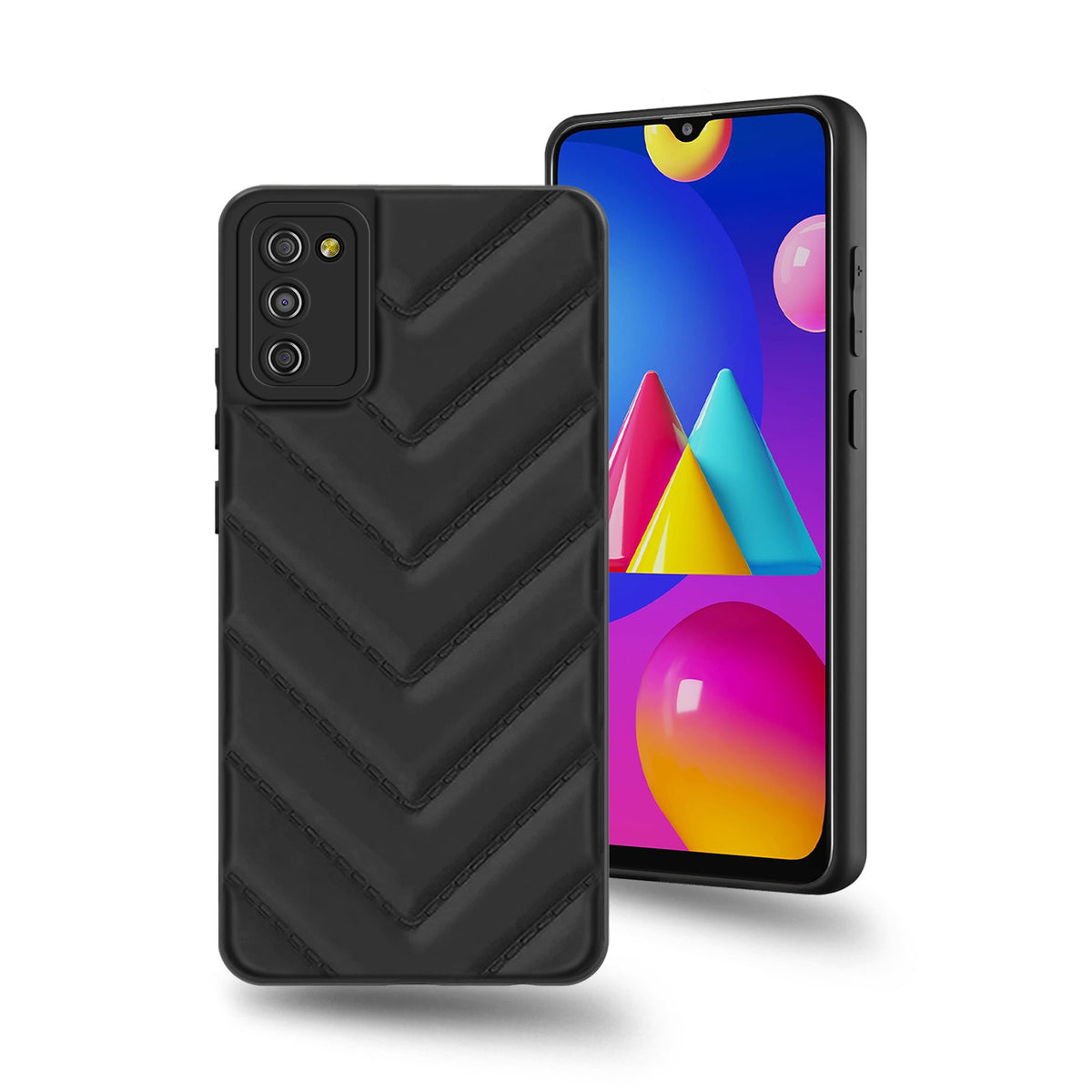 Wave Cushioned Back Cover for Samsung Galaxy M02s