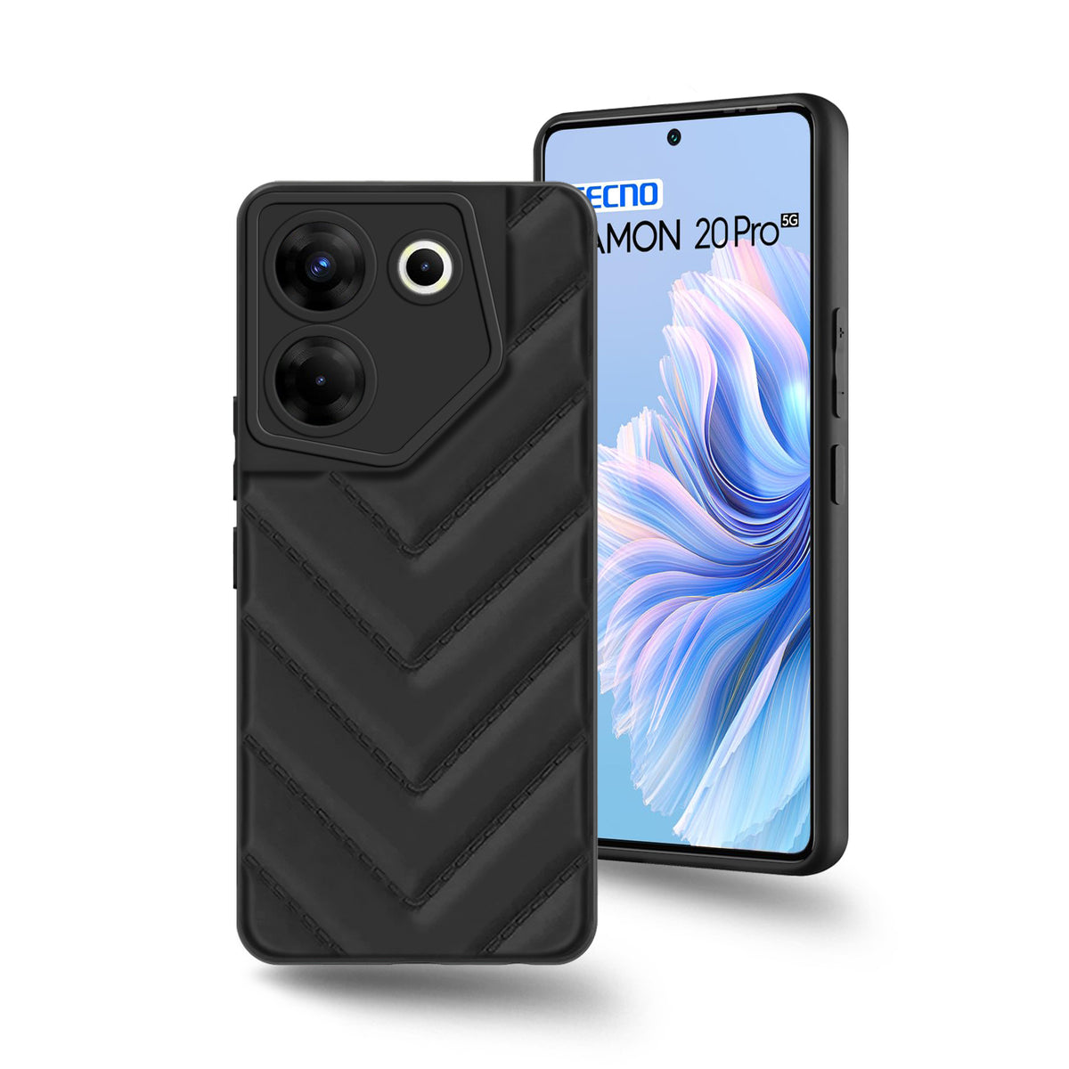 Wave Cushioned Back Cover for Tecno Camon 20 Pro
