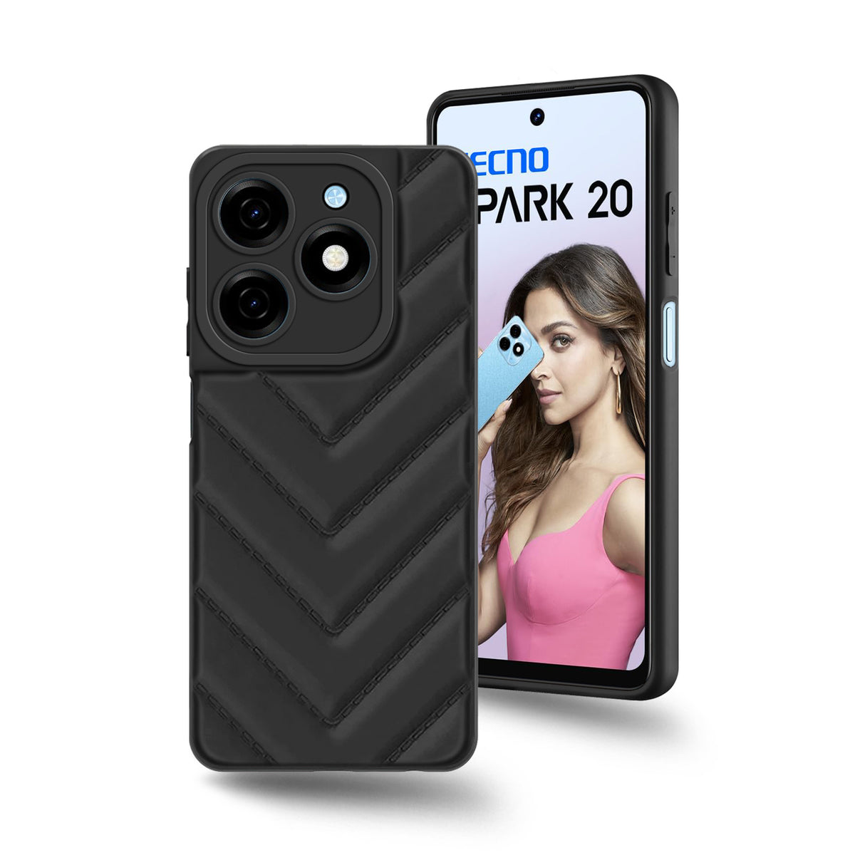 Wave Cushioned Back Cover for Tecno Spark 20