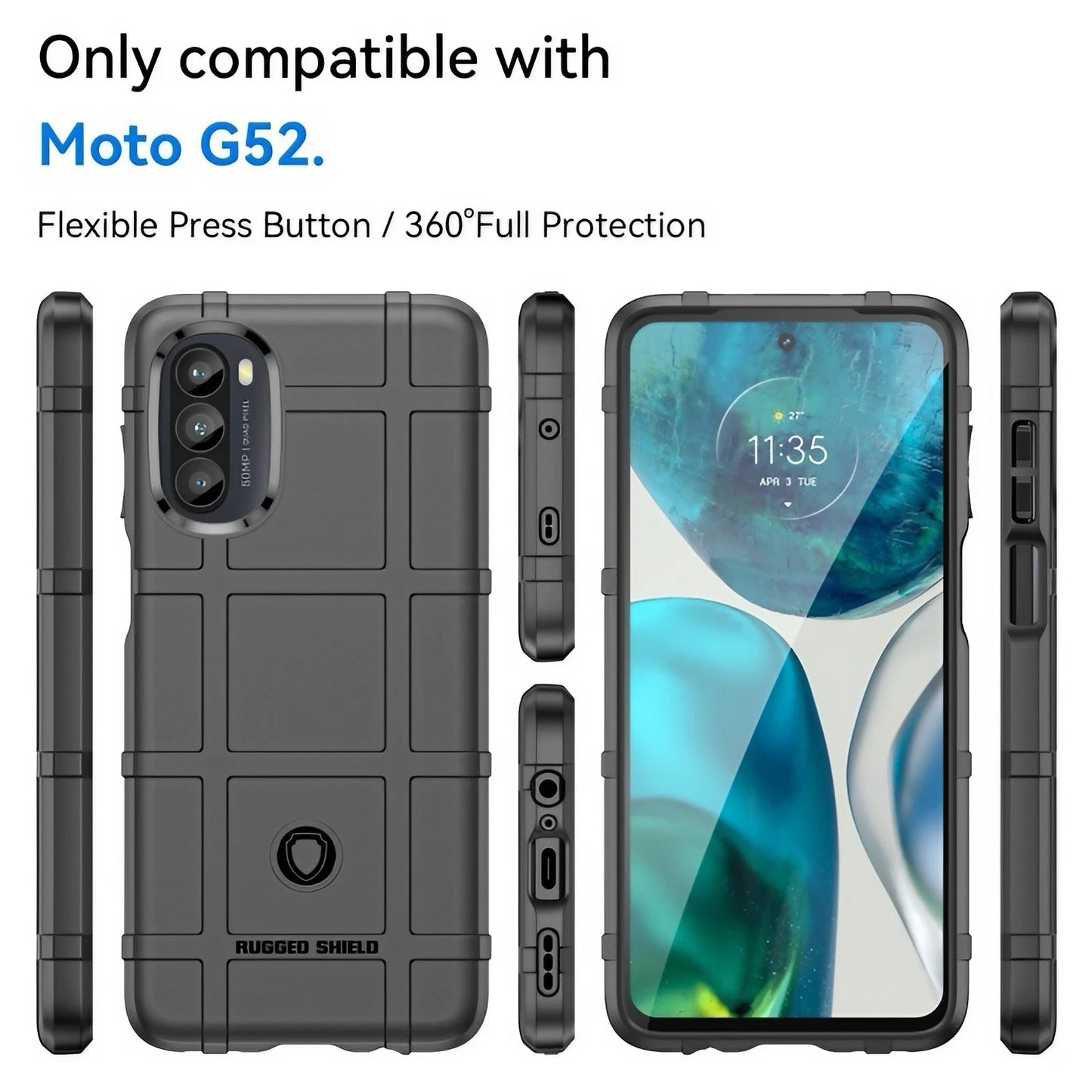 Armor Back Cover for Motorola Moto G52