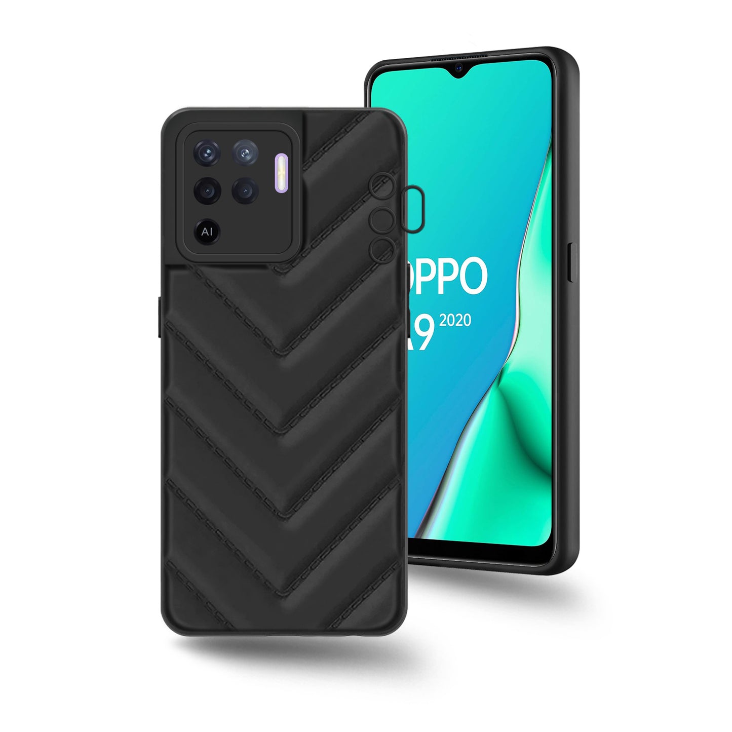 Wave Cushioned Back Cover for Oppo F19 Pro