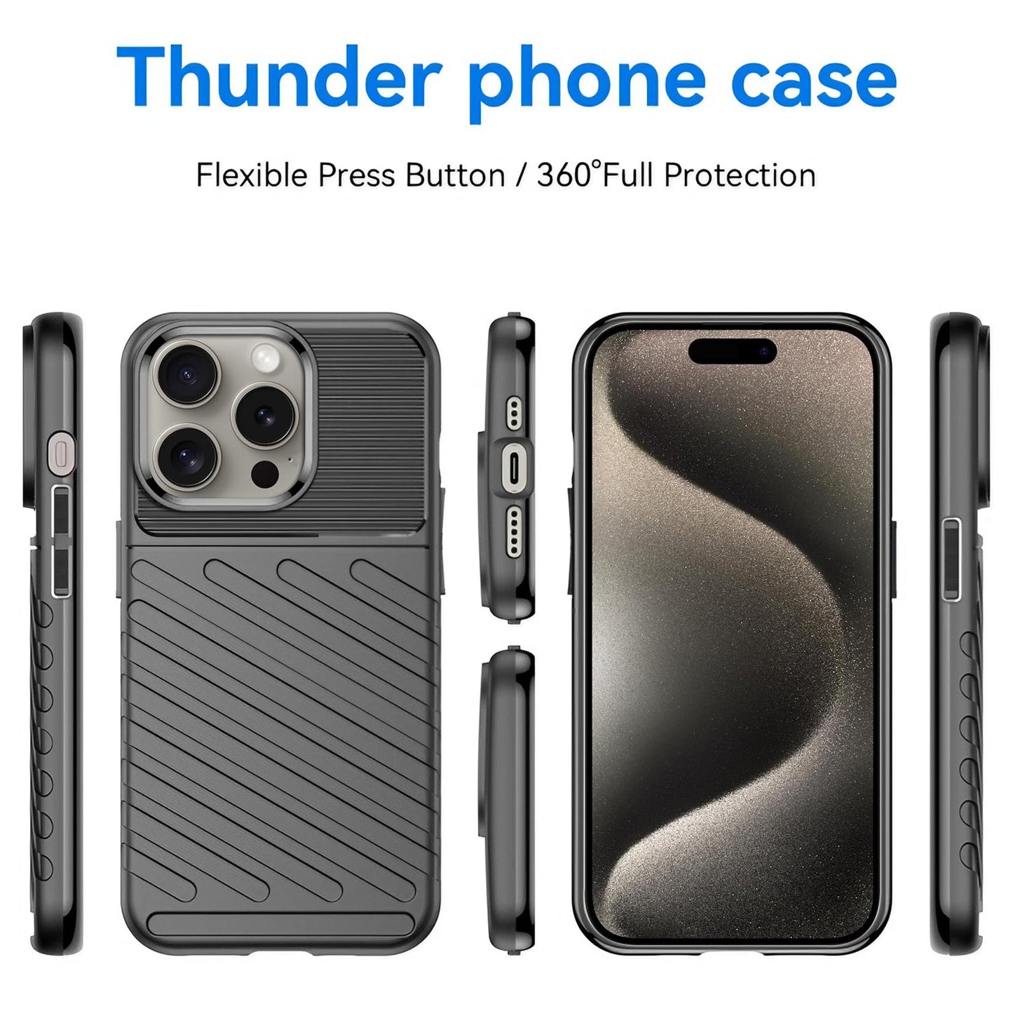 Thunderbolt Back Cover for Apple iPhone 15 Pro Max