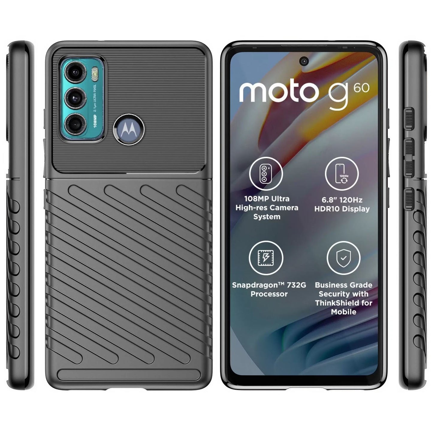 Thunderbolt Back Cover for Motorola Moto G60