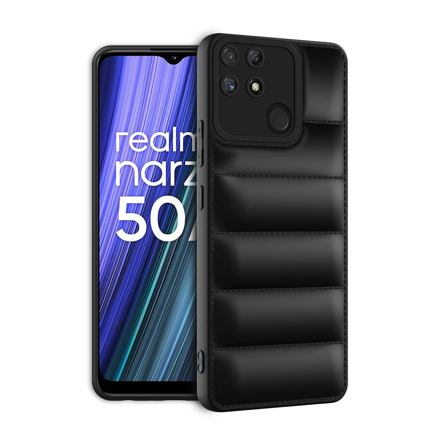 Puffer Back Cover for Realme Narzo 50A