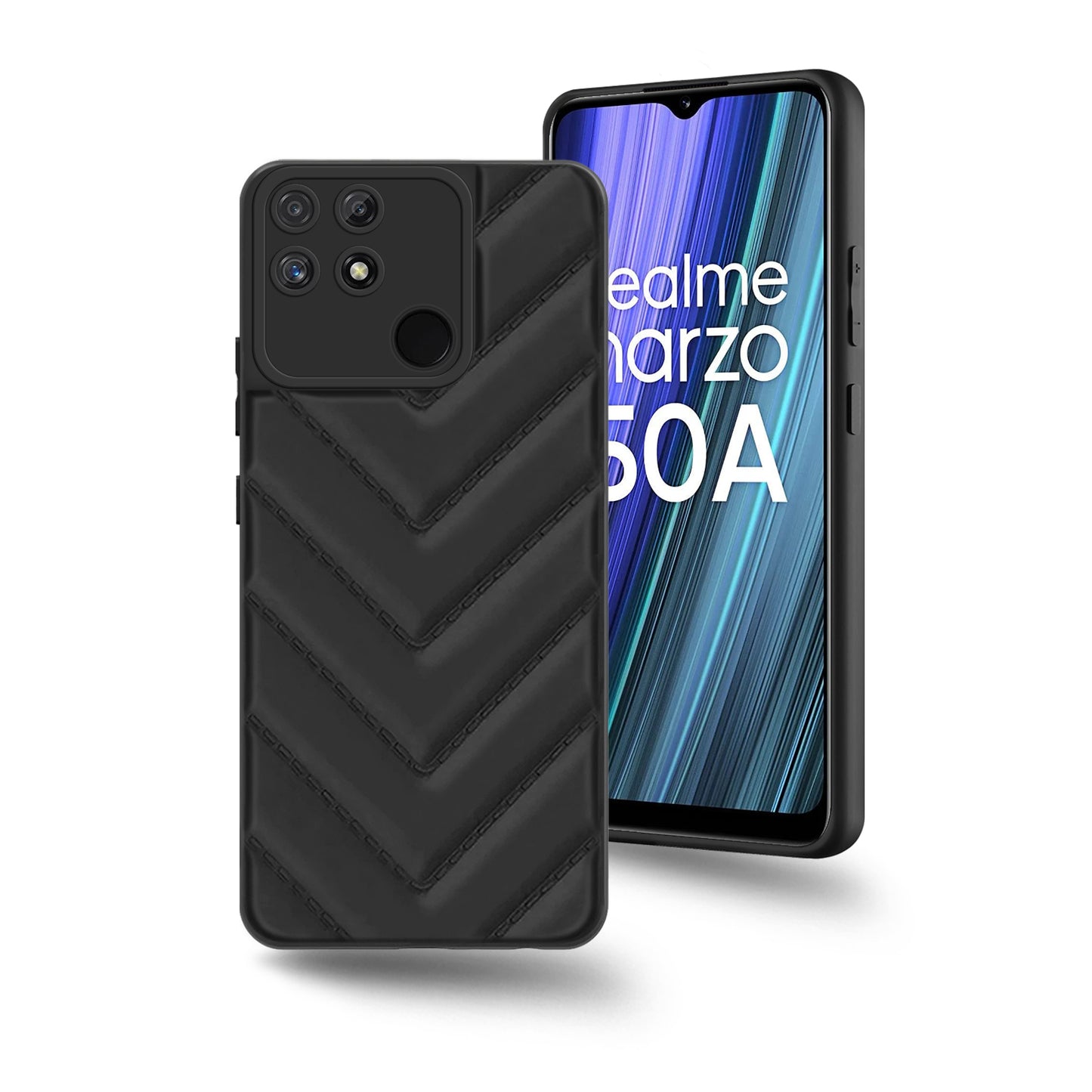 Wave Cushioned Back Cover for Realme Narzo 50A