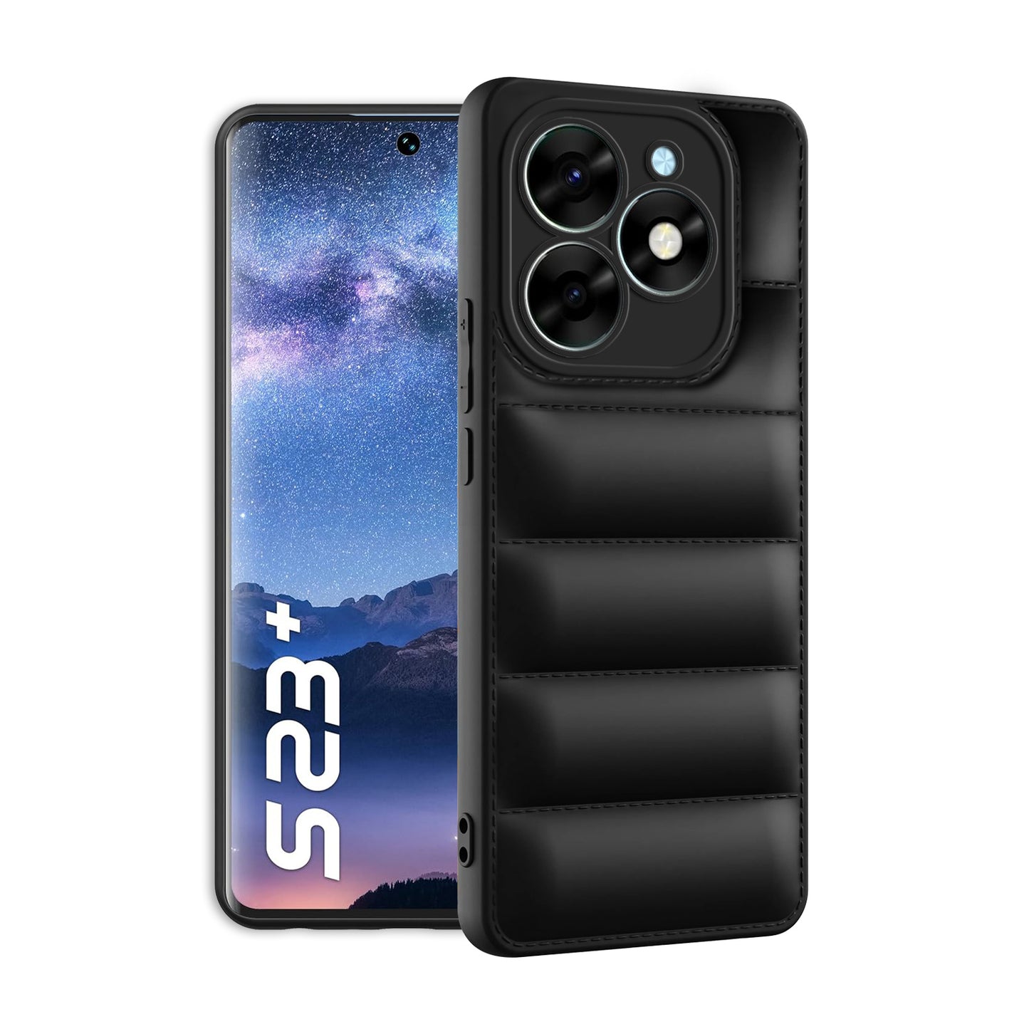 Puffer Back Cover for iTel S23 Plus