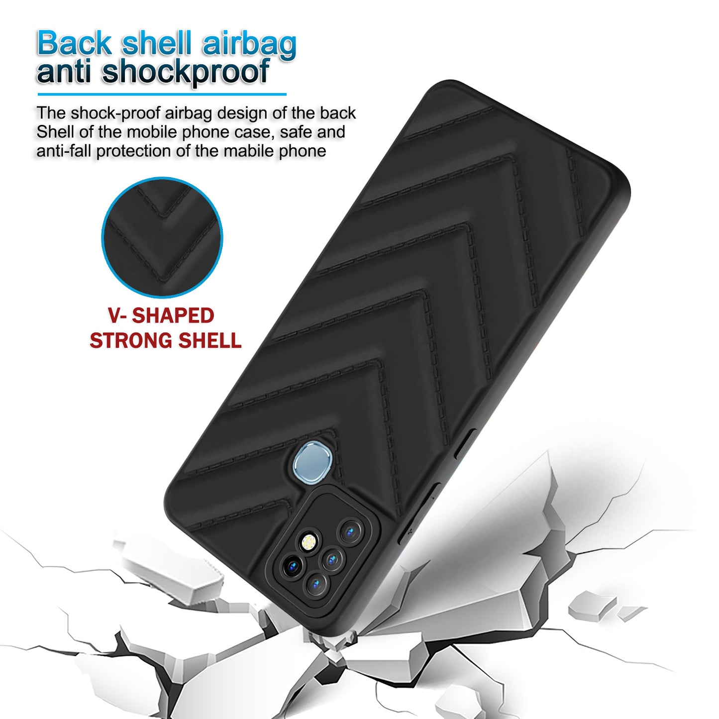 Wave Cushioned Back Cover for Infinix Hot 10