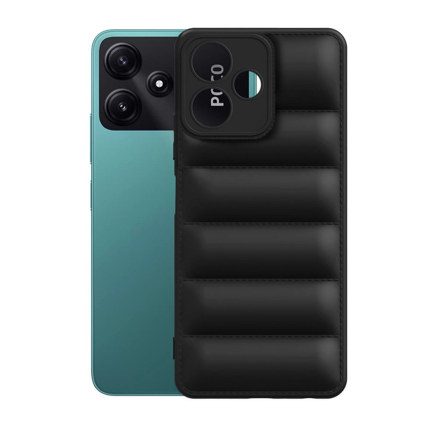 Puffer Back Cover for Poco M6 Pro 5G