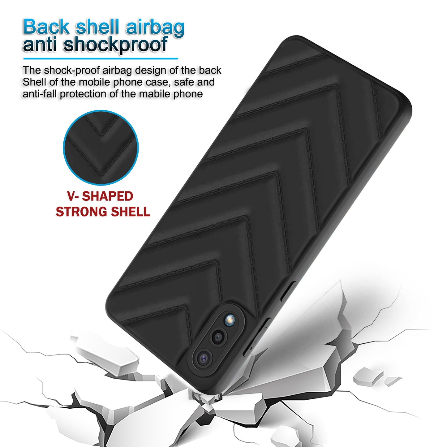 Wave Cushioned Back Cover for Samsung Galaxy M02