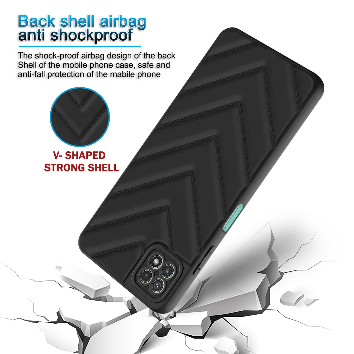 Wave Cushioned Back Cover for Samsung Galaxy A22 5G