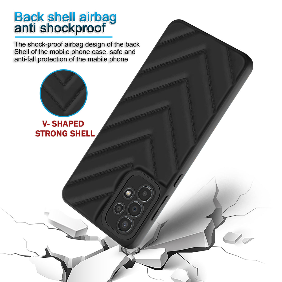 Wave Cushioned Back Cover for Samsung Galaxy A73