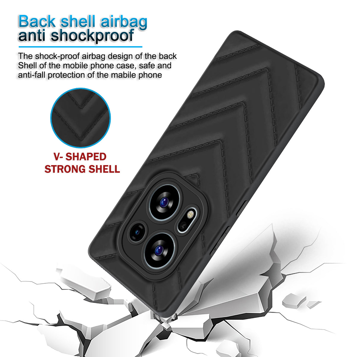 Wave Cushioned Back Cover for Tecno Phantom X2