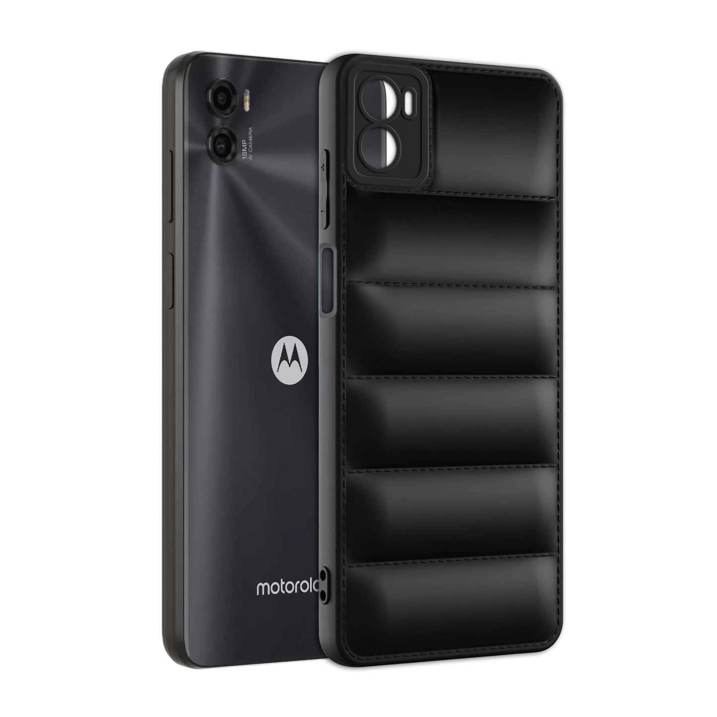 Puffer Back Cover for Motorola Moto E32