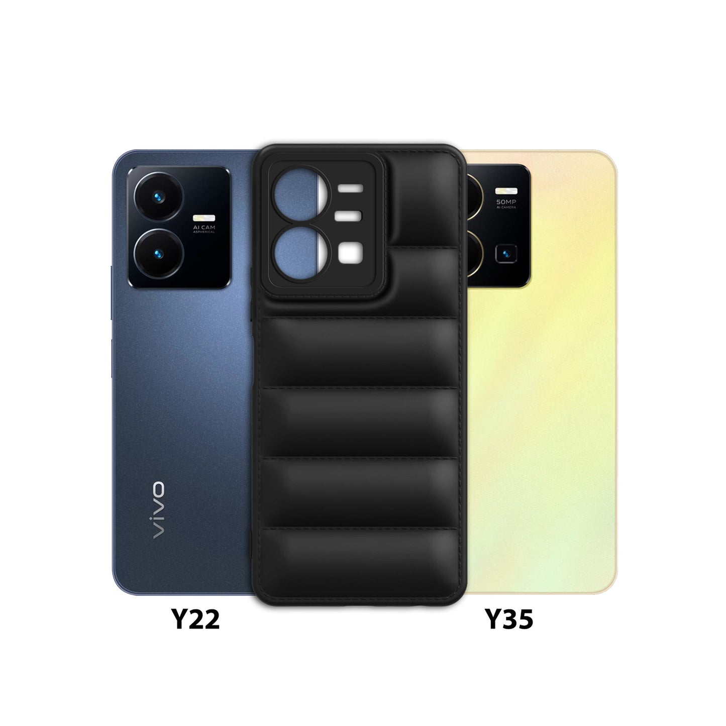 Puffer Back Cover for Vivo Y35 4G