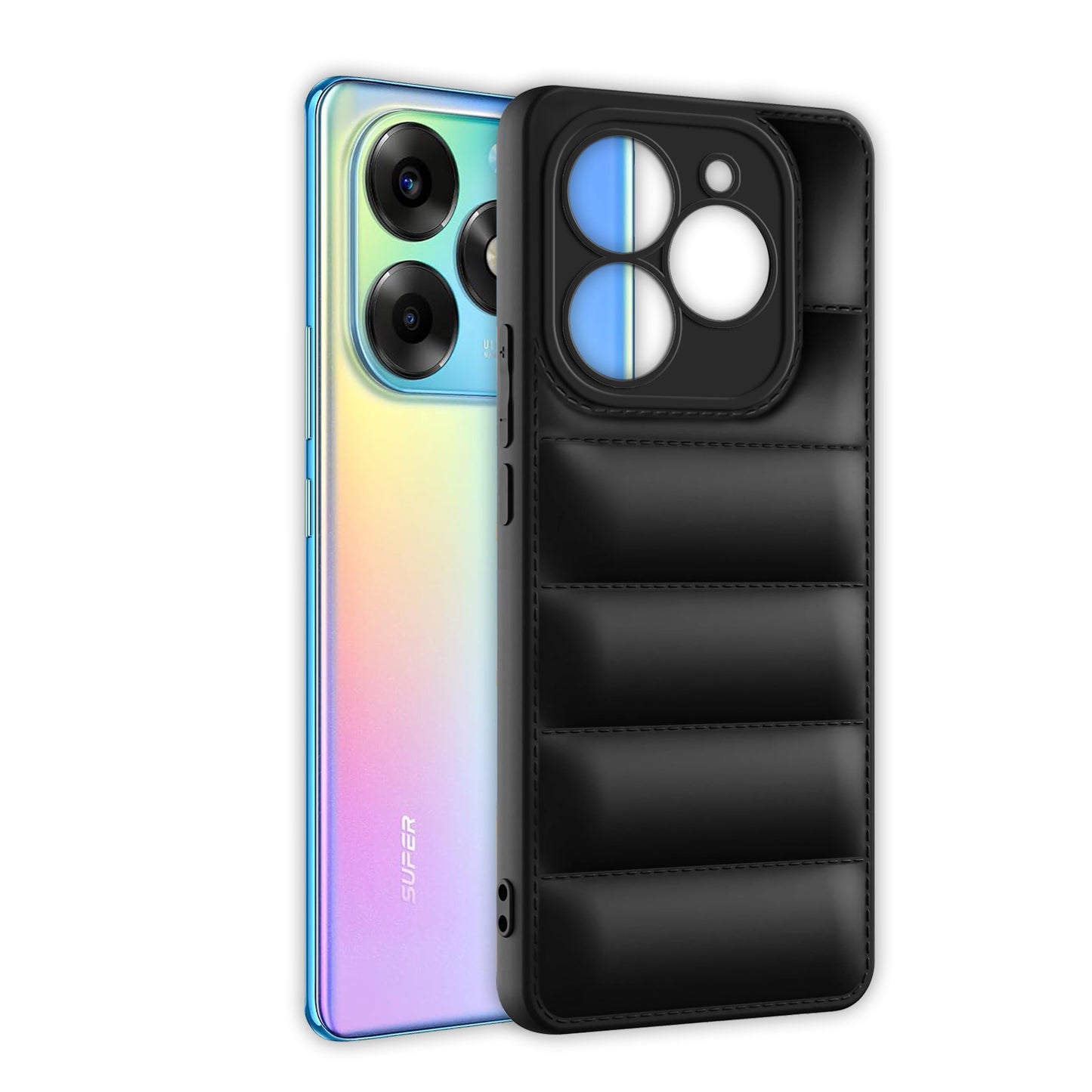 Puffer Back Cover for iTel S23 Plus