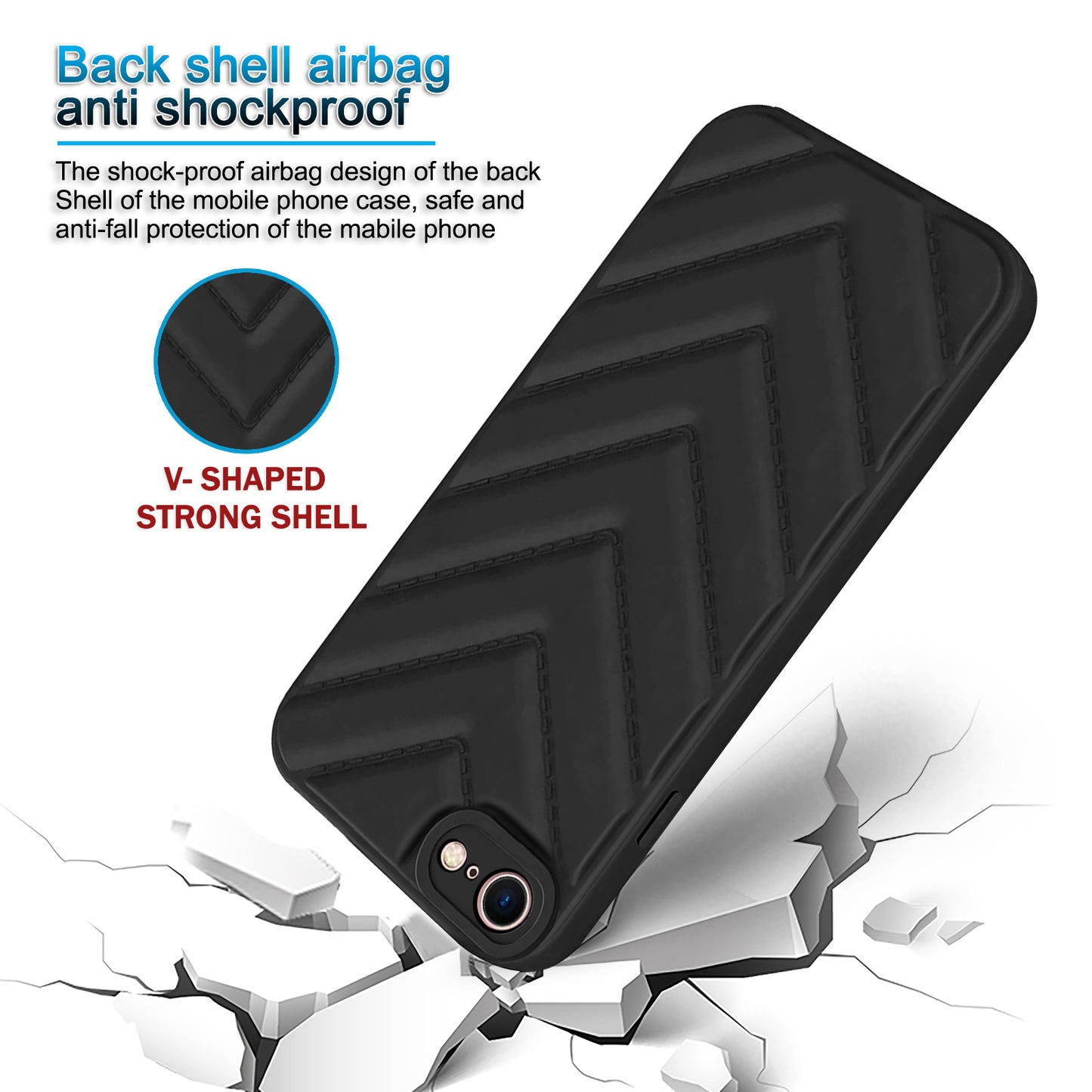 Wave Cushioned Back Cover for Apple iPhone 7