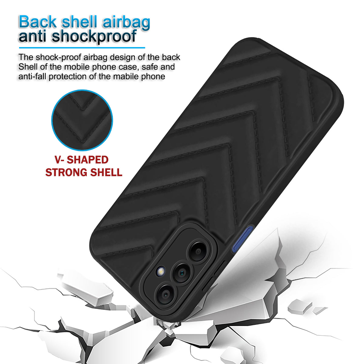 Wave Cushioned Back Cover for Samsung Galaxy A15 5G