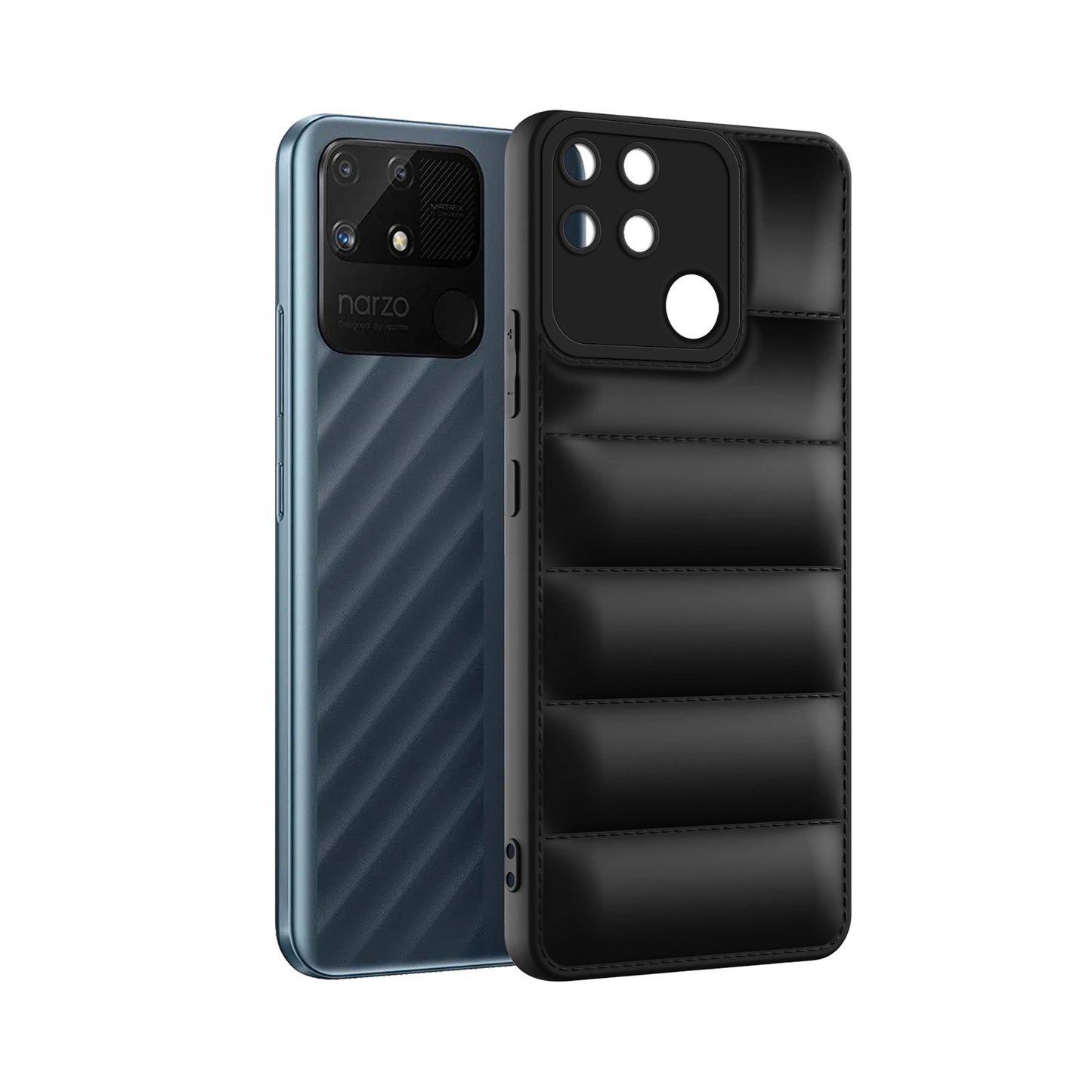 Puffer Back Cover for Realme Narzo 50A