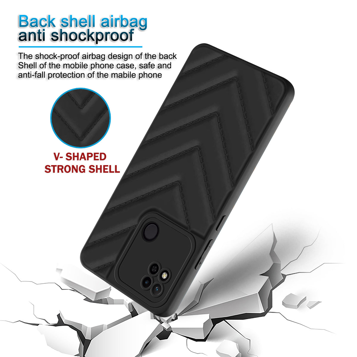 Wave Cushioned Back Cover for Redmi 10A