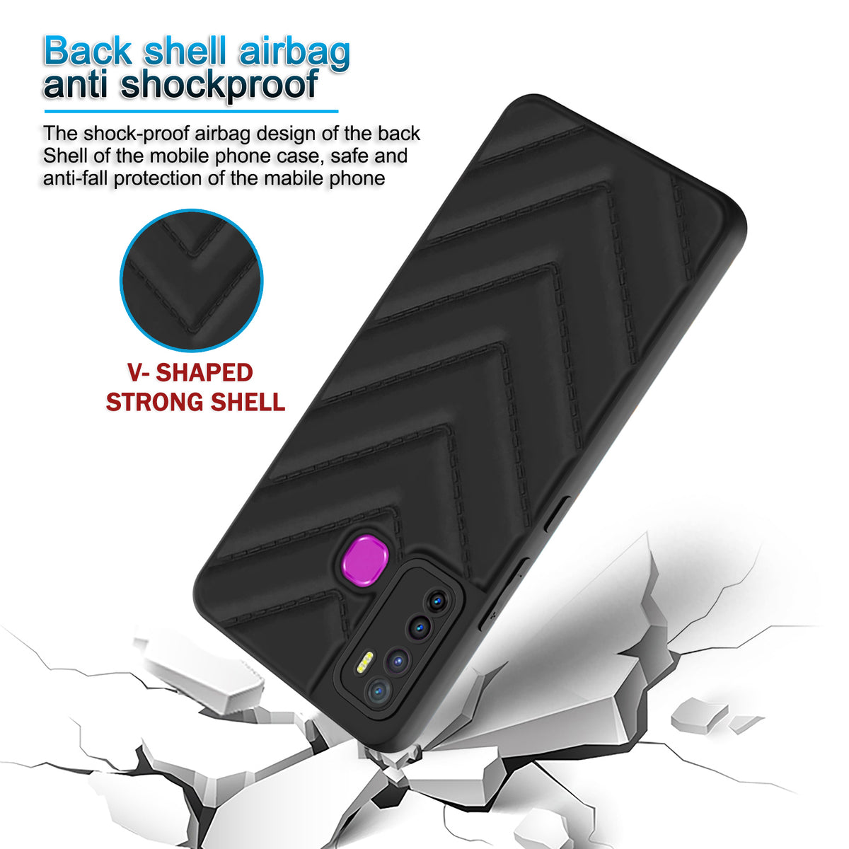Wave Cushioned Back Cover for Infinix Hot 9