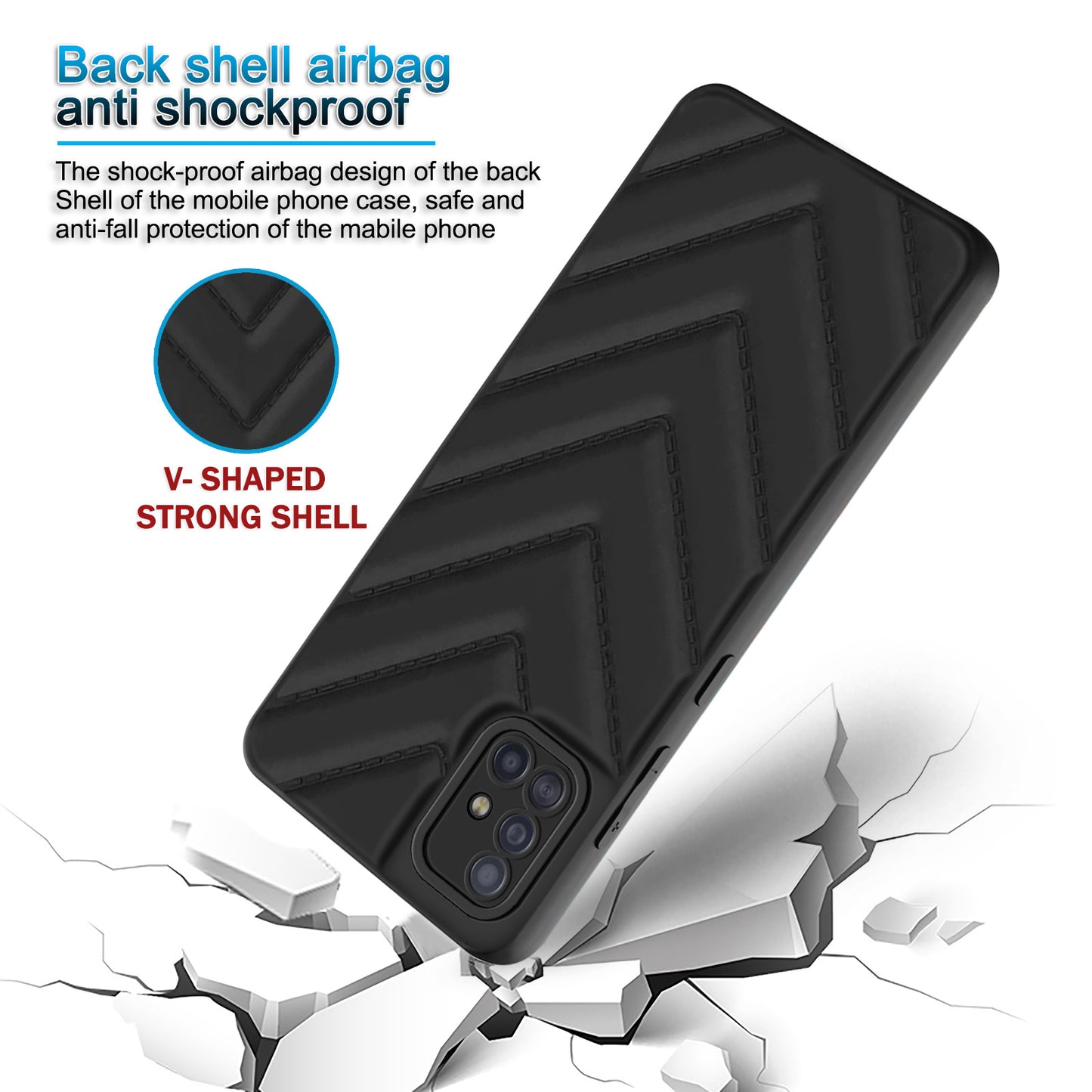 Wave Cushioned Back Cover for Samsung Galaxy A51