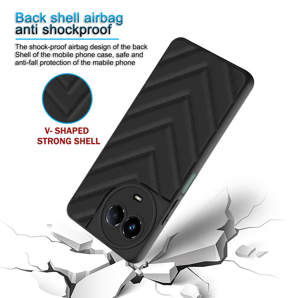 Wave Cushioned Back Cover for Realme 11 5G