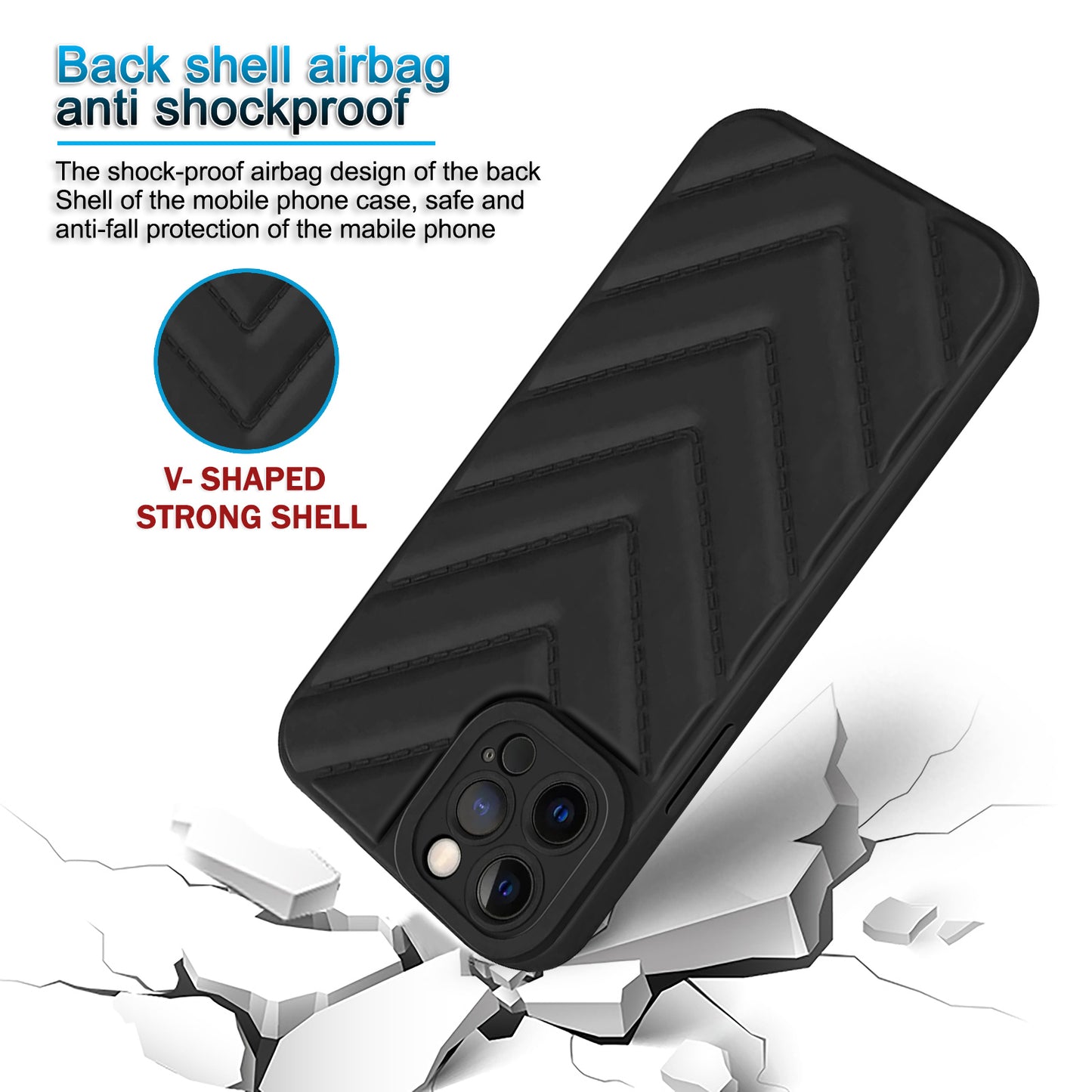 Wave Cushioned Back Cover for Apple iPhone 12 Pro Max