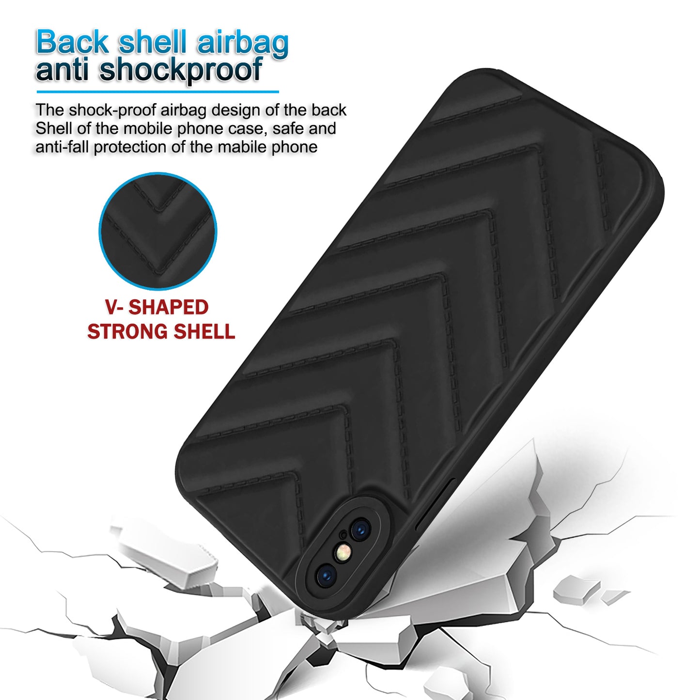 Wave Cushioned Back Cover for Apple iPhone Xs
